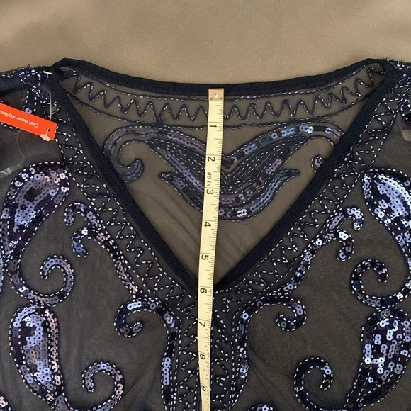 kayamiya Coverup Cape Sequined Sparkly Beaded Formal - Picture 11 of 11